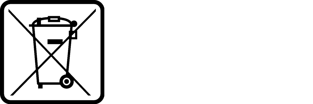 Crossed out bin symbol