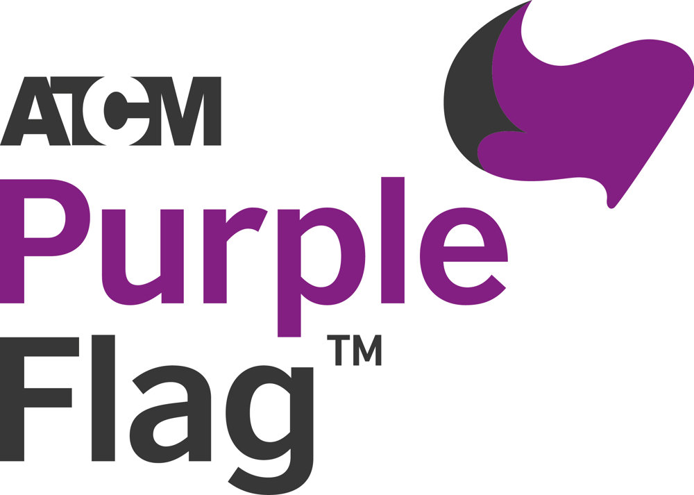 Purple flag logo
