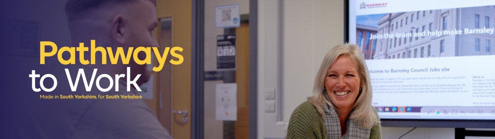 Pathways to Work - woman with presentation screen