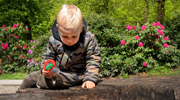 A child in the parklands at Cannon Hall Museum, Park and Gardens