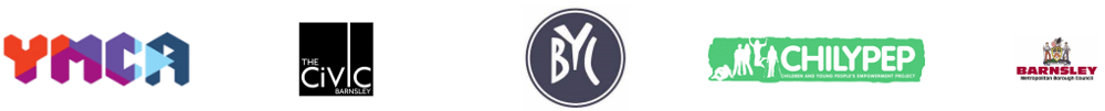 Partner Logos YMCA, The Civic Barnsley, BYC, Chilypep, Barnsley Council