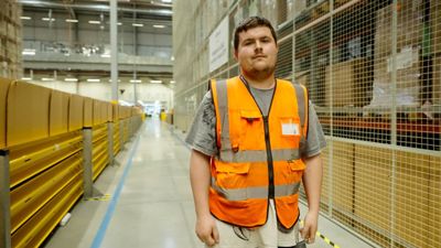 Worker in warehouse