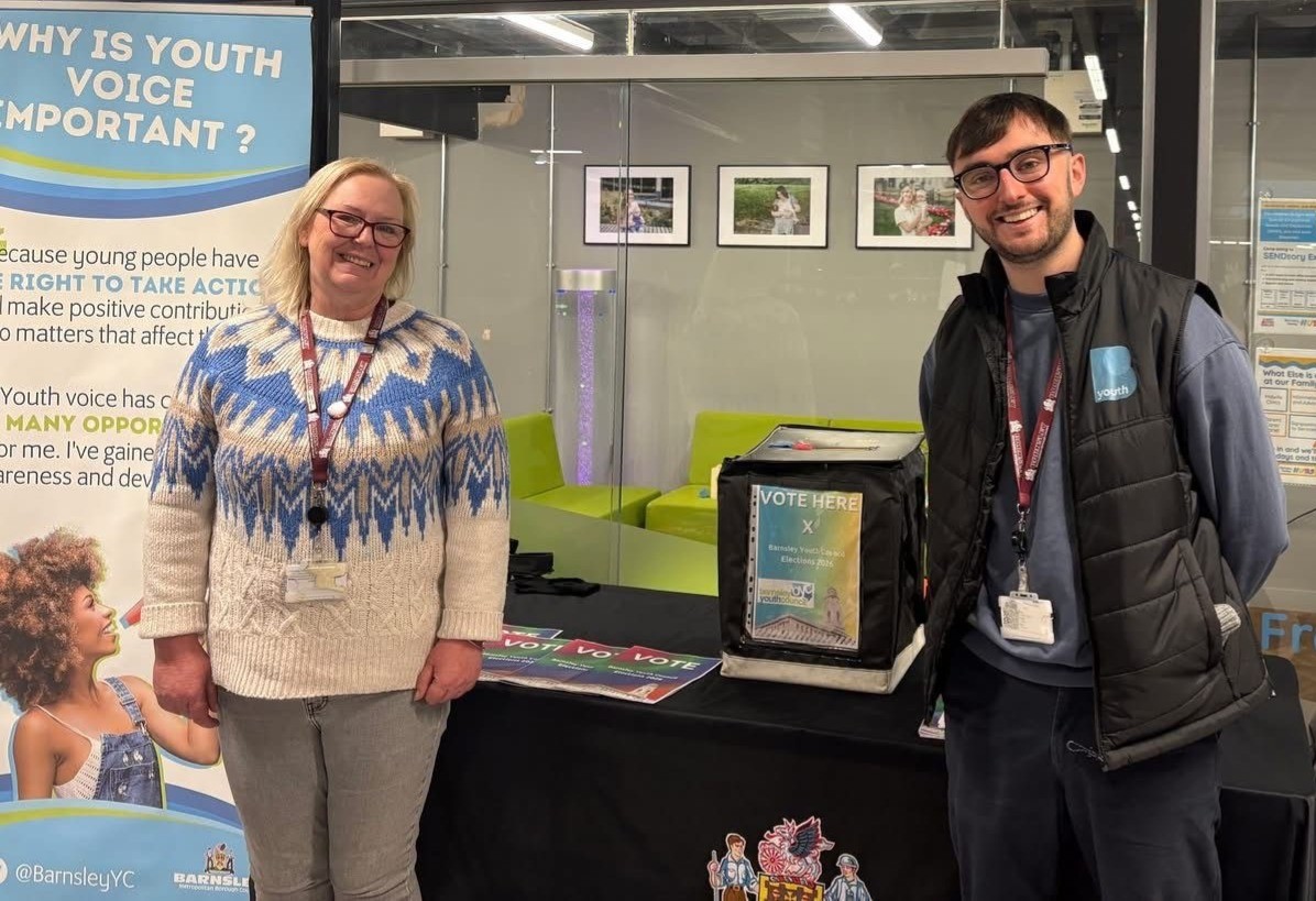 Karen Lovatt, Youth Voice Participation Coordinator And Elliot Smith, Youth Voice Participation Support Worker For Byouth – Barnsley Young Peoples Service Karen Lovatt, Youth Voice Participation Coordinator And Elliot Smith, Youth Voice Participation Support Worker For Byouth – Barnsley Young Peoples Service