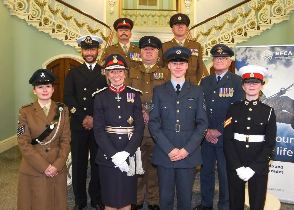 RFCA and Lord-Lieutenant’s Awards – with Lord-Lieutenant’s Cadets and award winners – September 2023