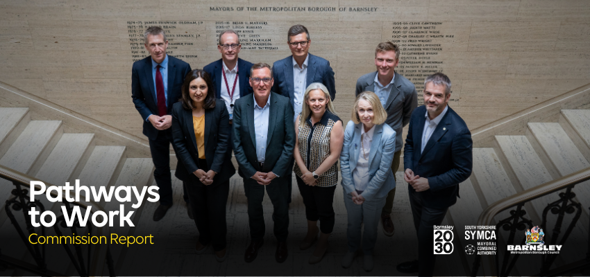 Commissioners Stood On Stairway