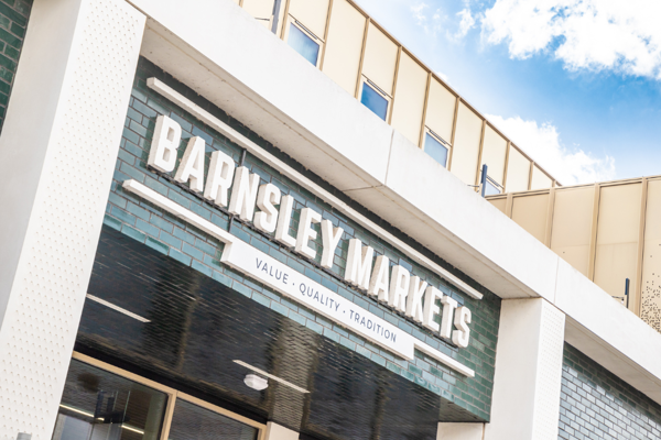 Image of external Barnsley Markets sign.png