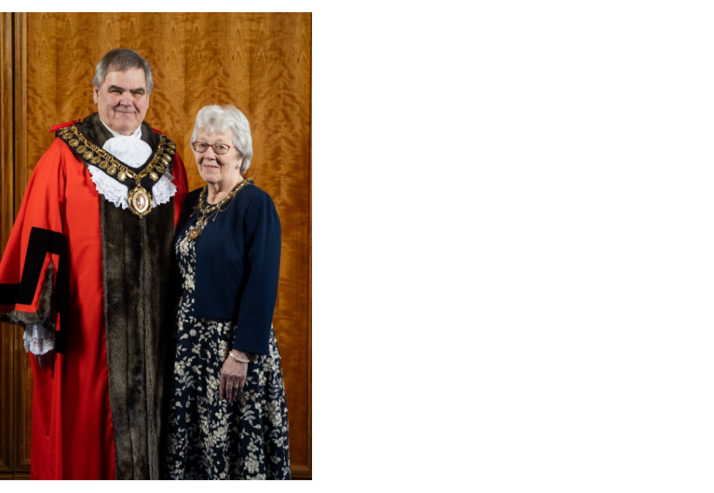 Mayor And Mayoress Stood Next To Each Other
