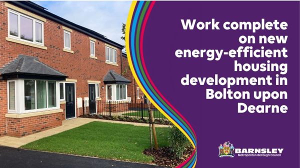 Work Complete On New Energy Efficient Housing Development In Bolton Upon Dearne