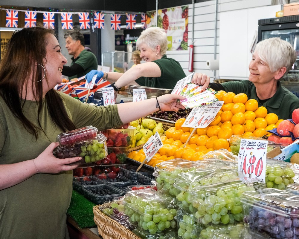 Ashleigh Hall at a market stall