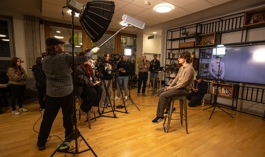 Young People At The DMC Learning To Use Video Equipment During The Barnsley Digital Symposium