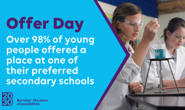 Offer Day Over 98% of young people offered a place at one of their preferred secondary schools