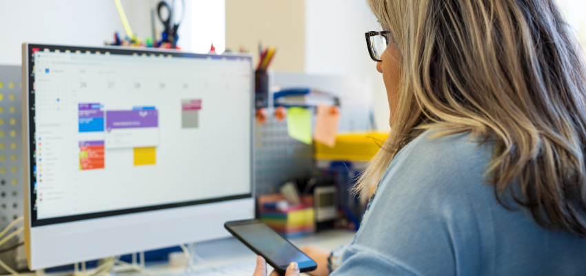 Woman Looking At Computer