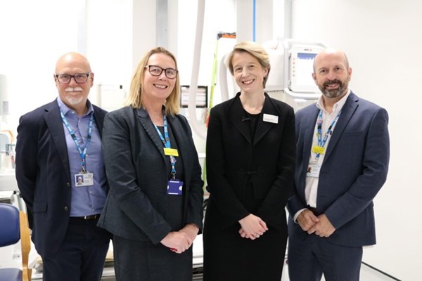 Gavin Boyle, Sheena McDonnell, Amanda Pritchard and Dr Richard Jenkins at the Barnsley Community Diagnostic Centre