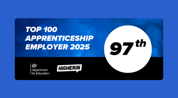 97th in the Top 100 Apprenticeship Employer ranking by Department of Education