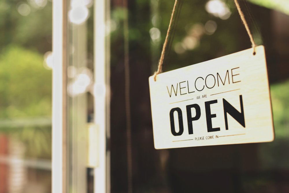 Welcome Open Sign