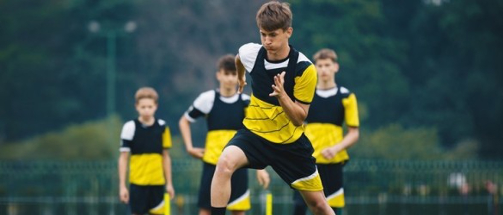 Young People Football Training