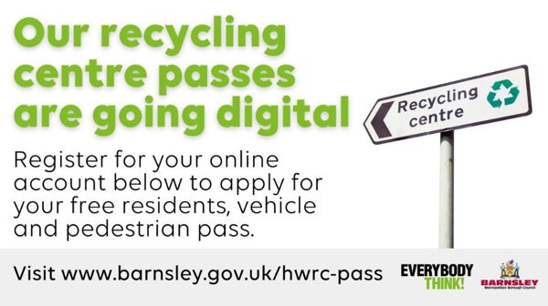 Our recycling centre passes are going digital. Register for your free account below
