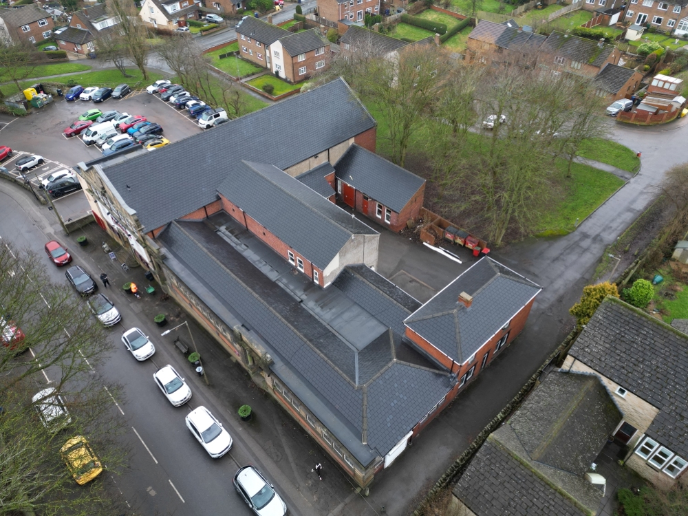 Aerial view of Penistone Town Hall