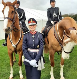 HM Lord-Lieutenant with Mounted Officers at South Yorkshire Police Long Service presentation - 8 April 2022