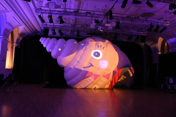 Photograph Of The Story Shell With Fox Illustration Projected Onto It