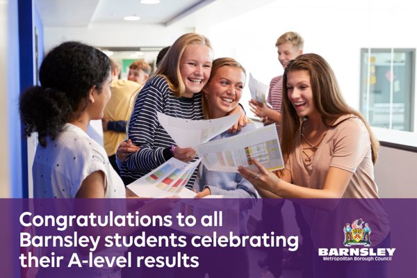 Congratulations to all Barnsley students celebrating their A-level results