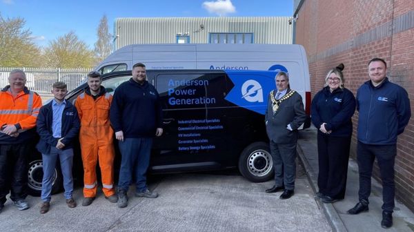 The Mayor Of Barnsley Poses With Staff From Anderson Power Generation