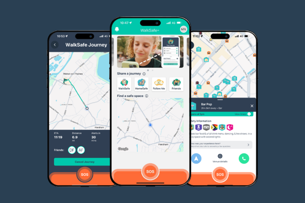 Screenshots Of Walksafe App