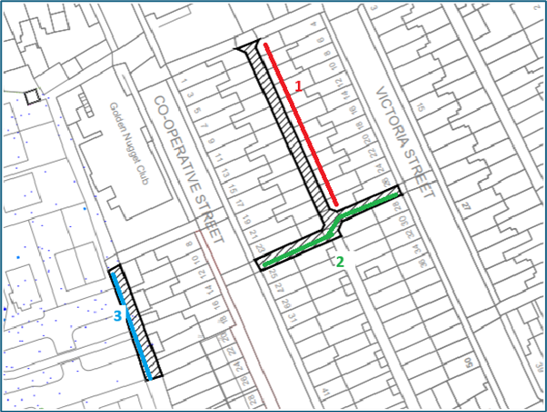 Map Of Victoria Street And Cooperative Street