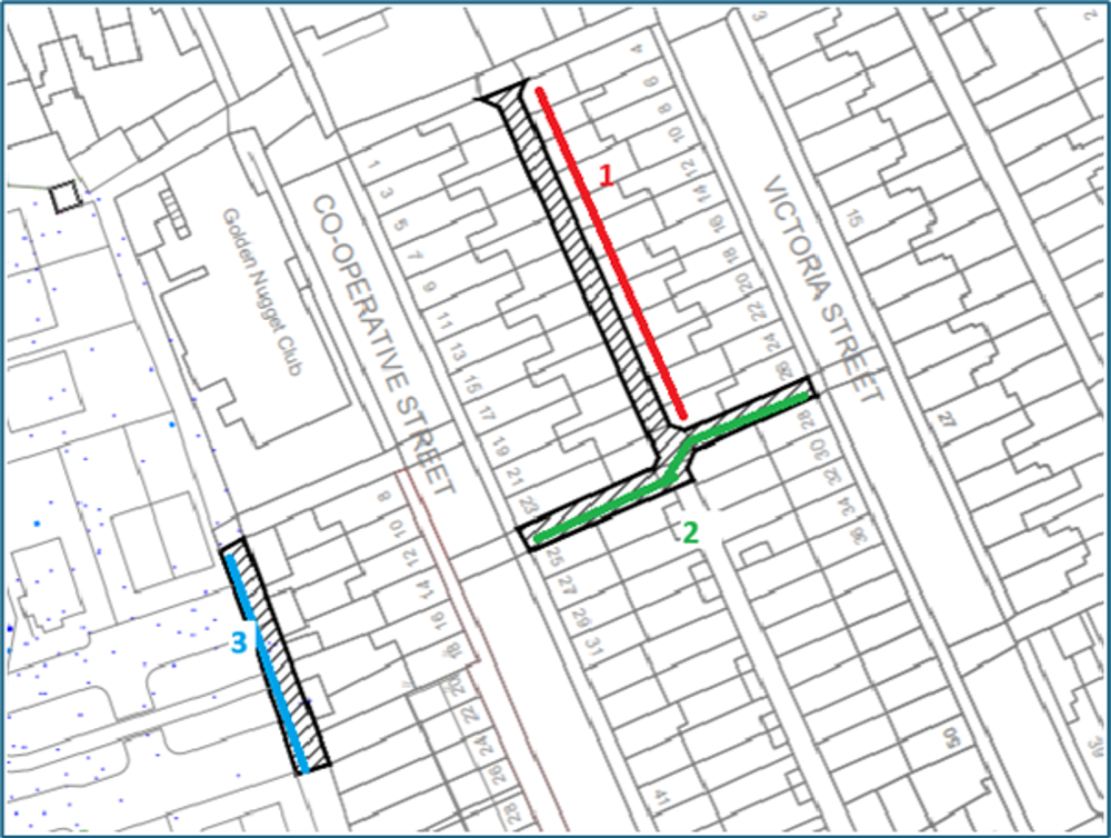 Map Of Victoria Street And Cooperative Street